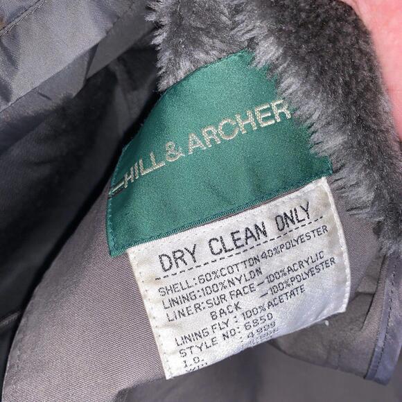 Hill & Archer Long‎ Trench Coat Double Breasted Zip Out Lining Brown Size 44R - Picture 11 of 15